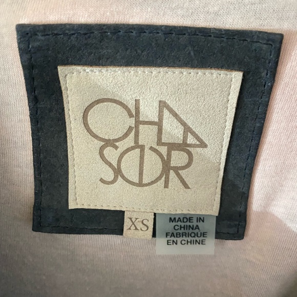 Chaser lined motorcycle suede jacket